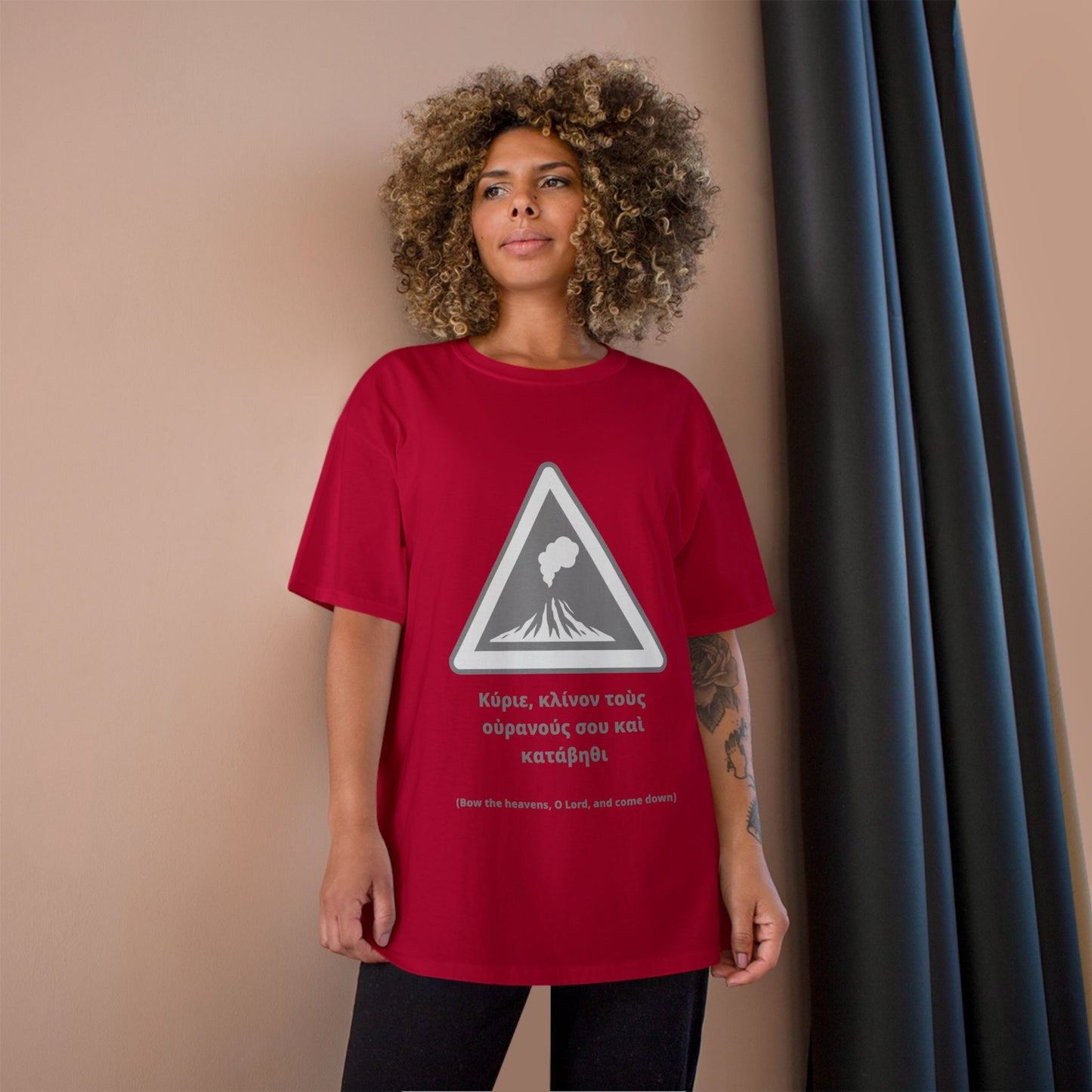 "Bow the Heavens" – Psalm 144:5 Champion® Tee