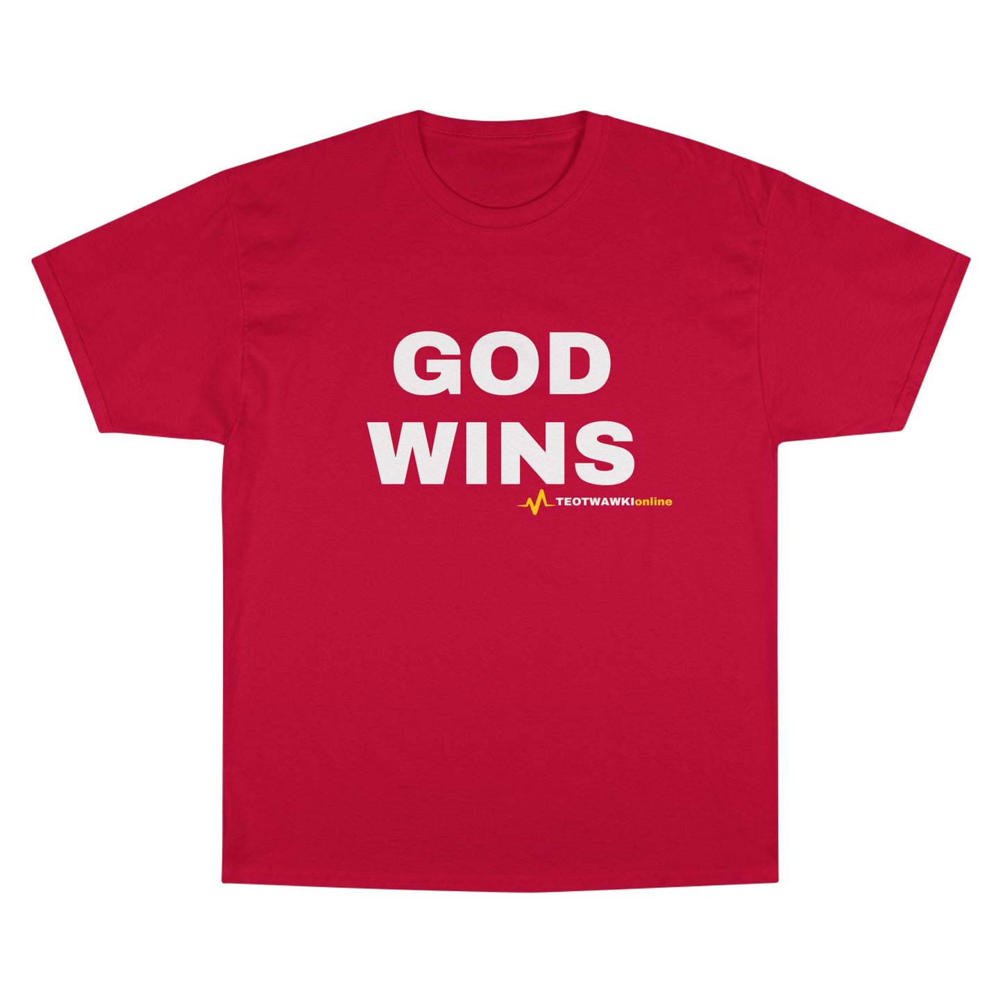 GOD WINS – Champion® T-Shirt