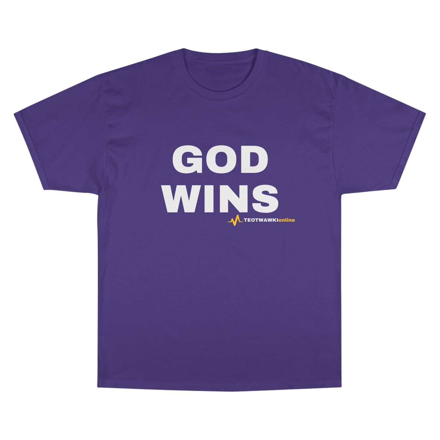 GOD WINS – Champion® T-Shirt