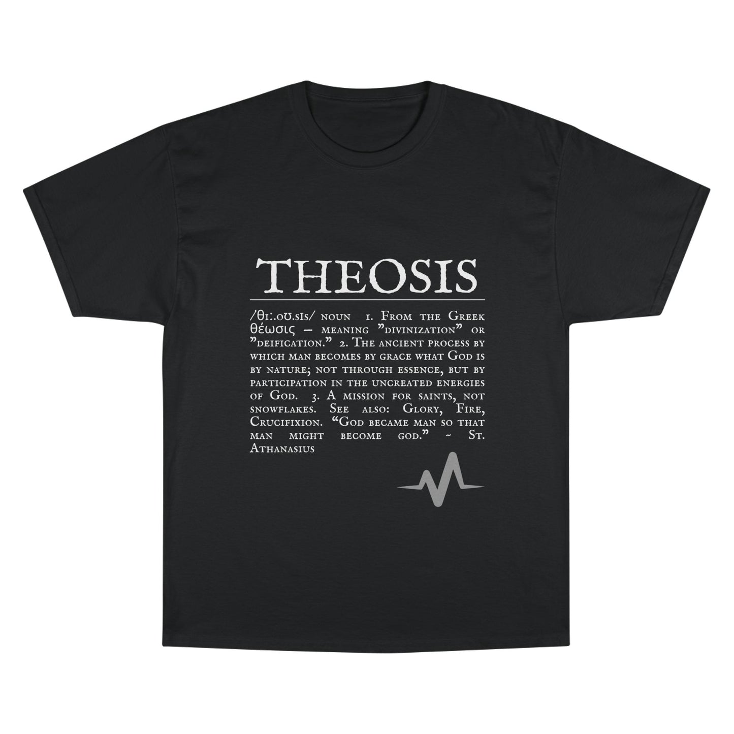 Philosophical Theosis Champion T-Shirt | Spiritual Definition Tee