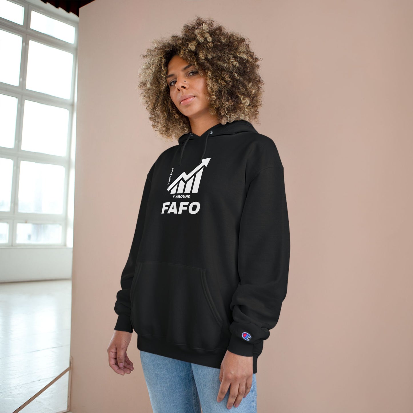 Champion® Hoodie — FAFO WARNING HOODIE