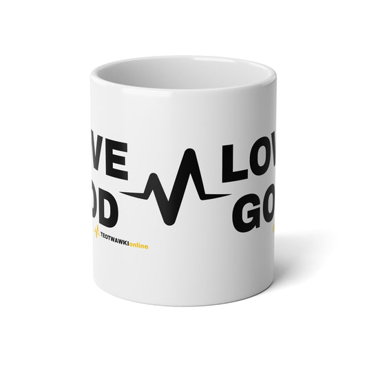 C11 – LOVE GOD HARD 20oz Jumbo Mug