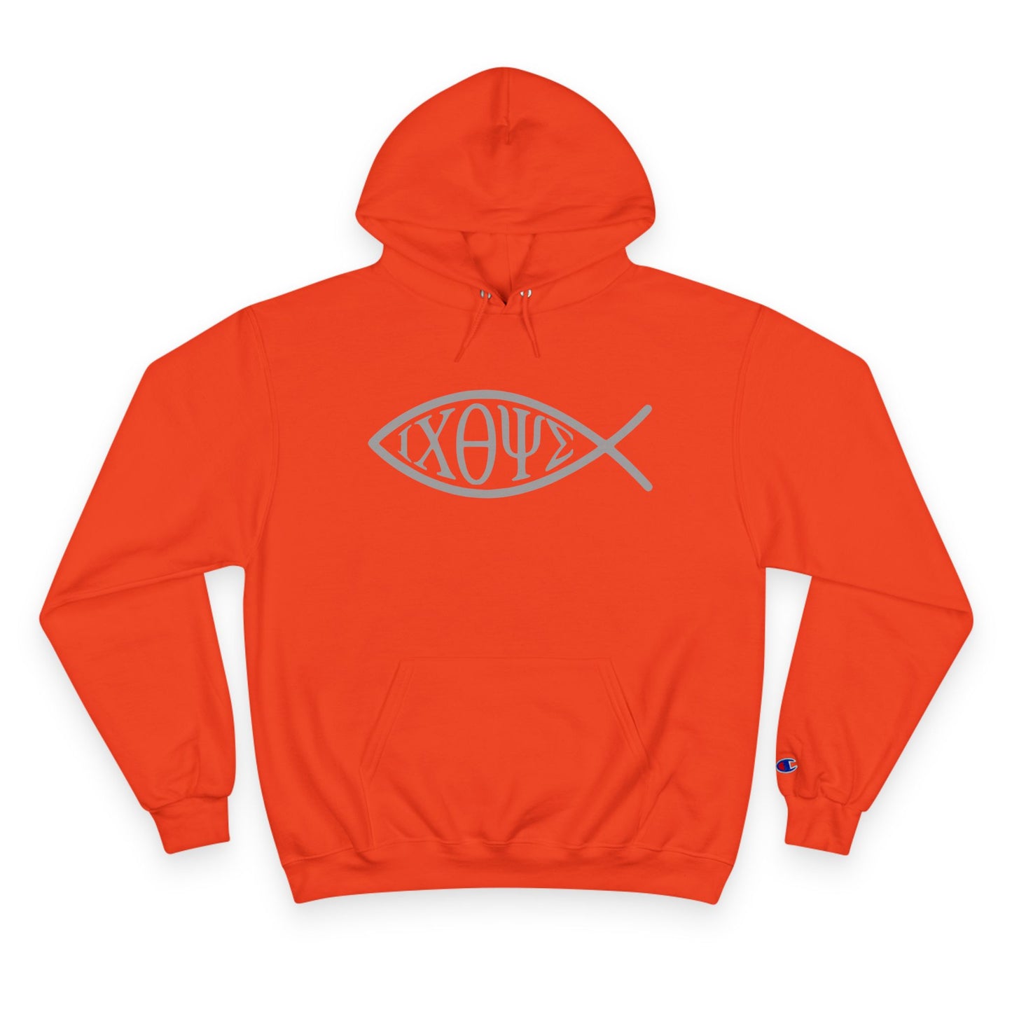 Ichthys: The Original Sign of Faith Under Fire ~ Champion Hoodie