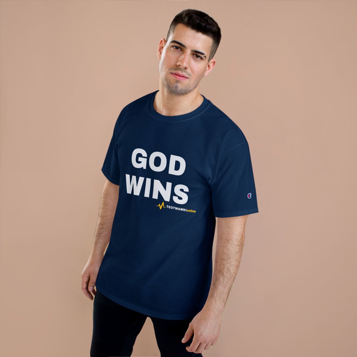GOD WINS – Champion® T-Shirt
