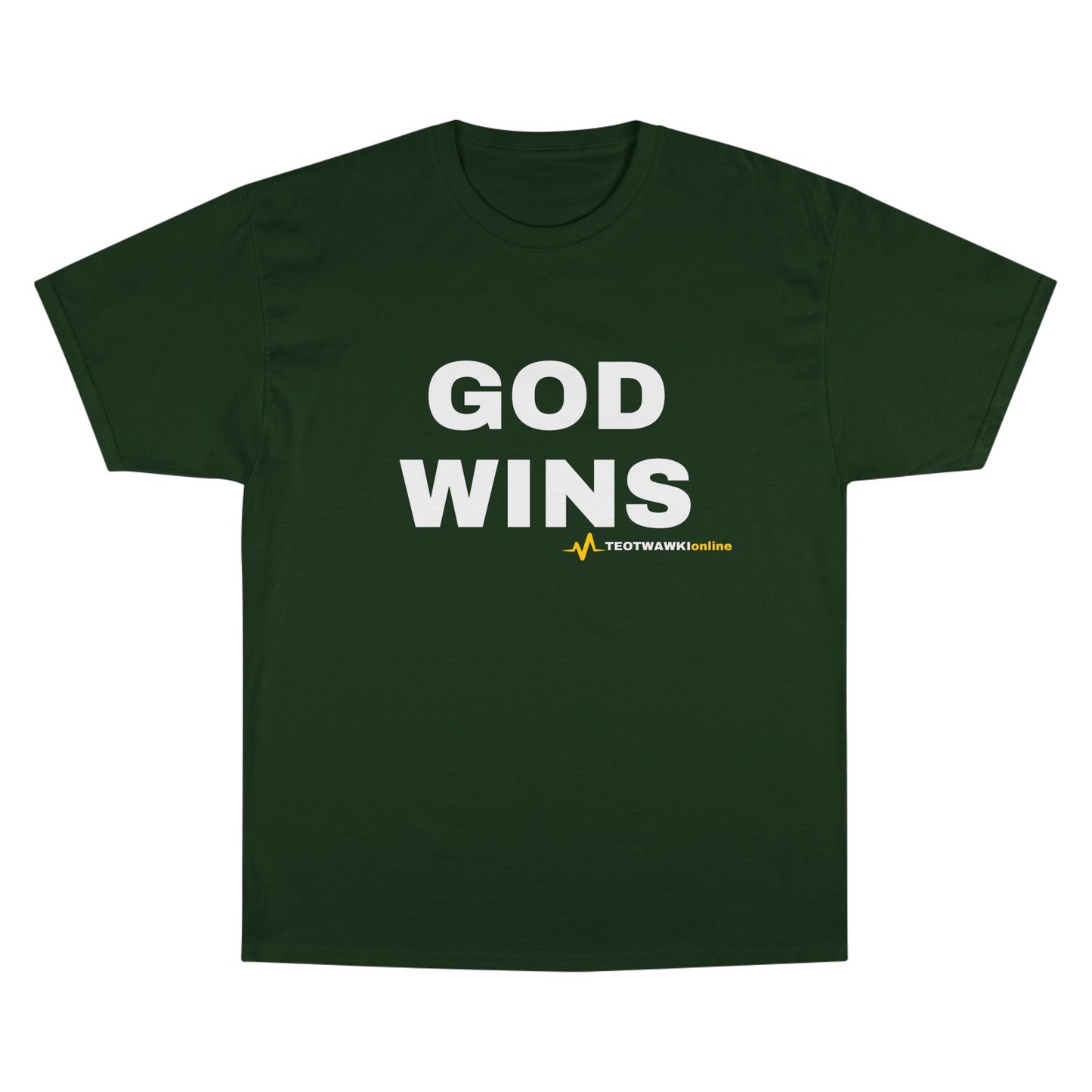 GOD WINS – Champion® T-Shirt