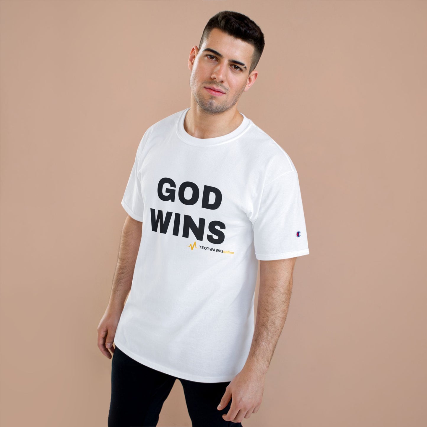 GOD WINS – Champion® T-Shirt