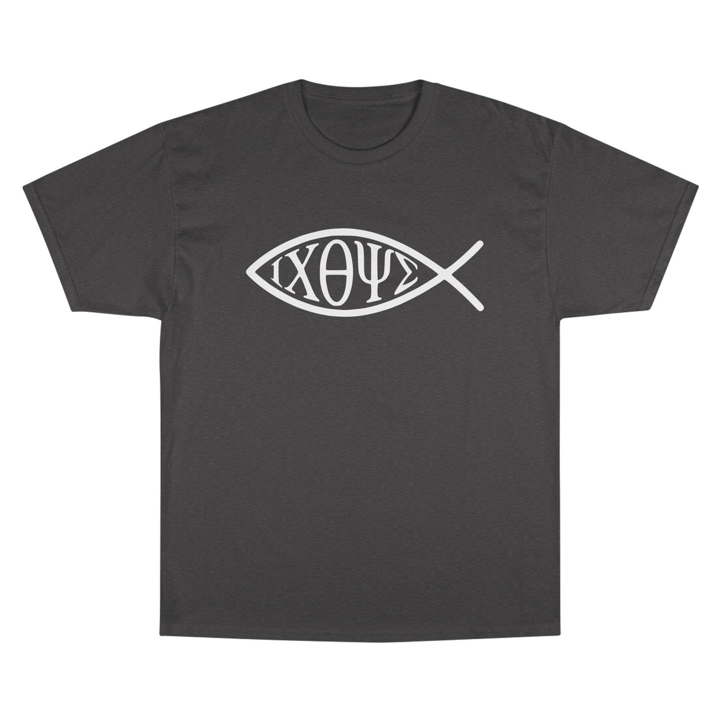 Ichthys: The Original Sign of Faith Under Fire ~ Champion T-Shirt