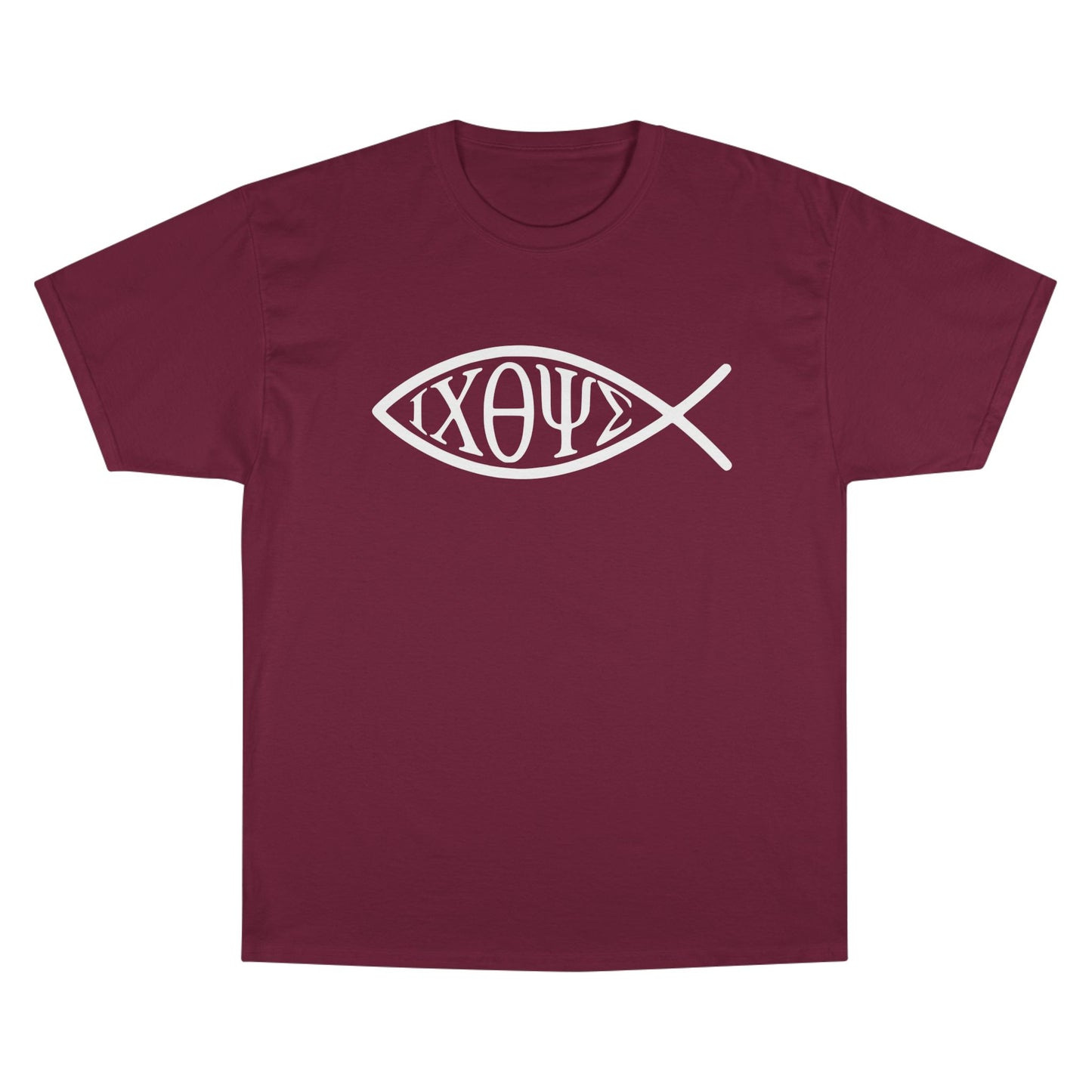 Ichthys: The Original Sign of Faith Under Fire ~ Champion T-Shirt