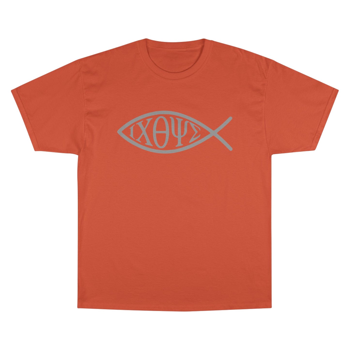 Ichthys: The Original Sign of Faith Under Fire ~ Champion T-Shirt