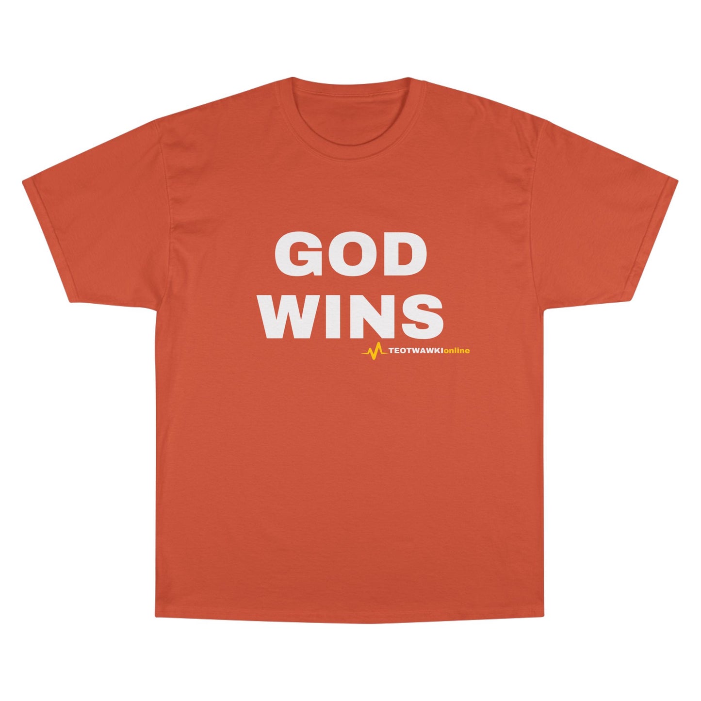 GOD WINS – Champion® T-Shirt