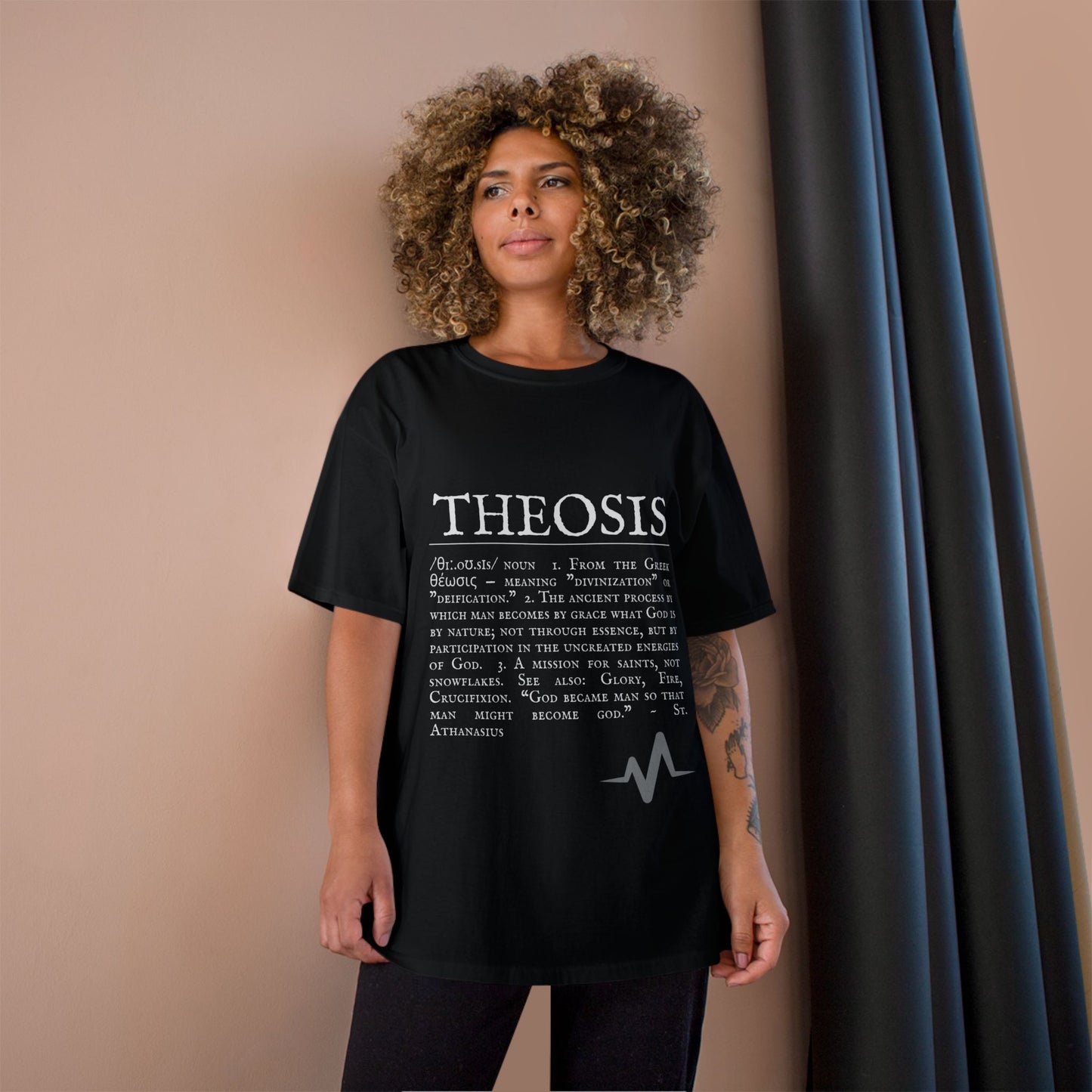 Philosophical Theosis Champion T-Shirt | Spiritual Definition Tee