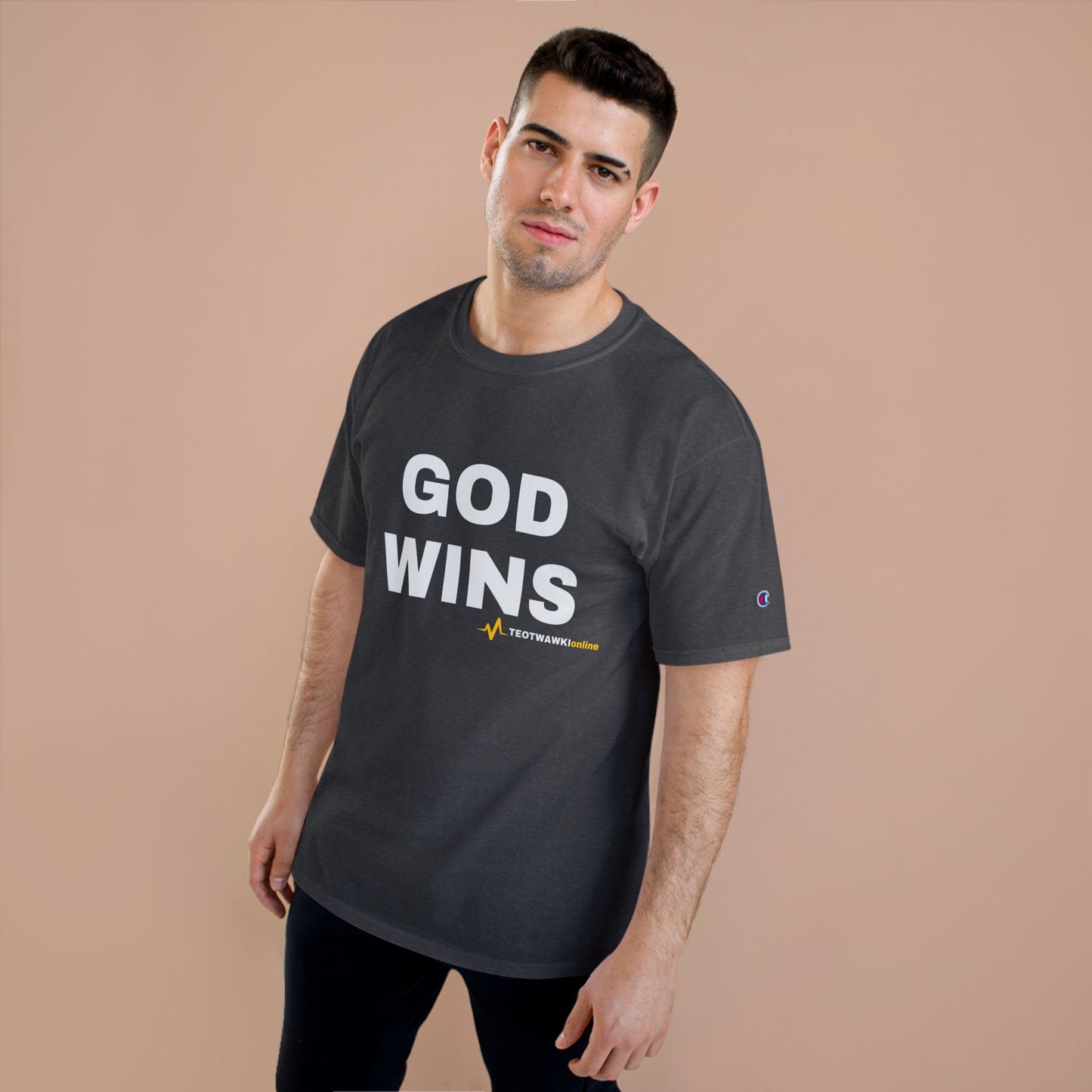 GOD WINS – Champion® T-Shirt