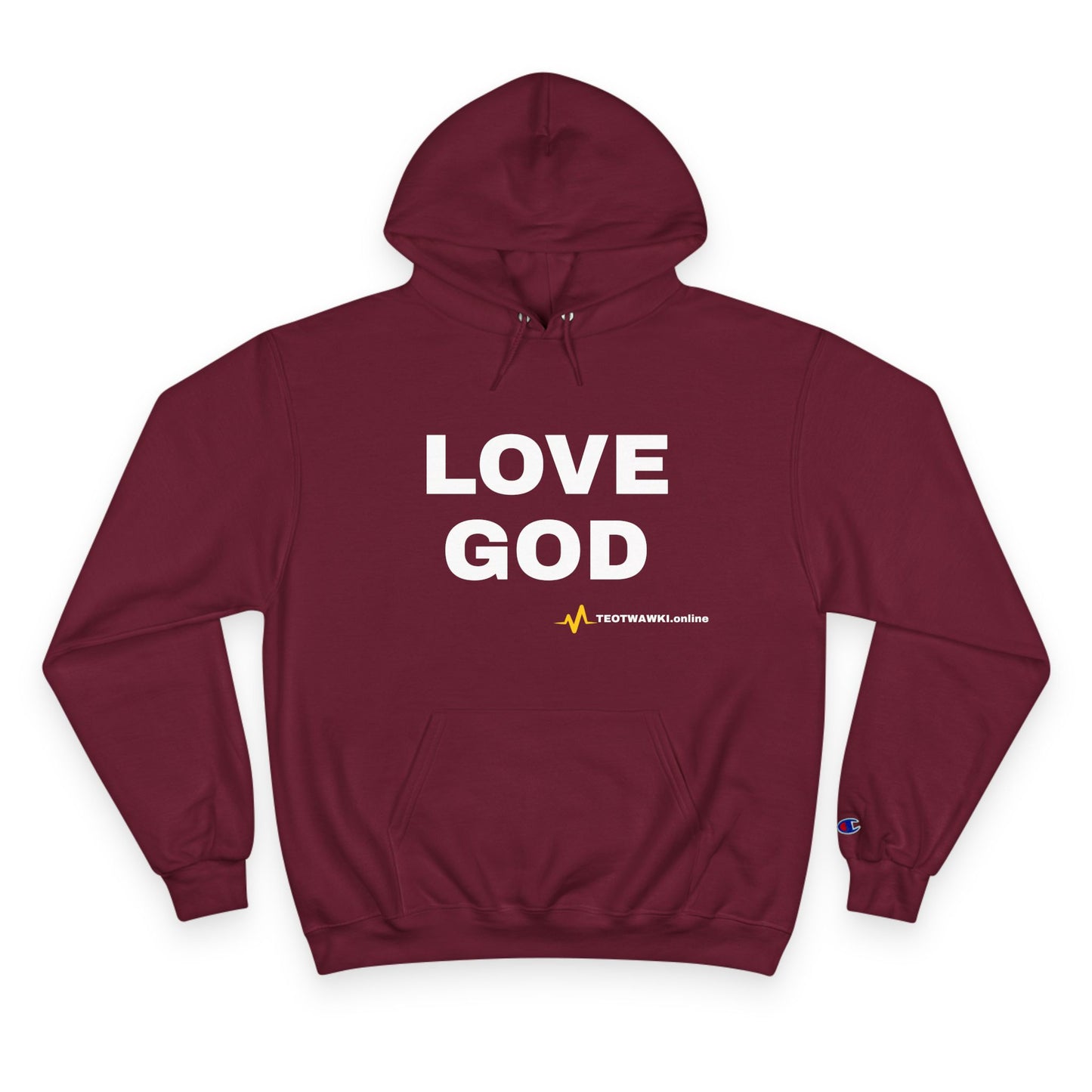 LOVE GOD – Champion® Hoodie