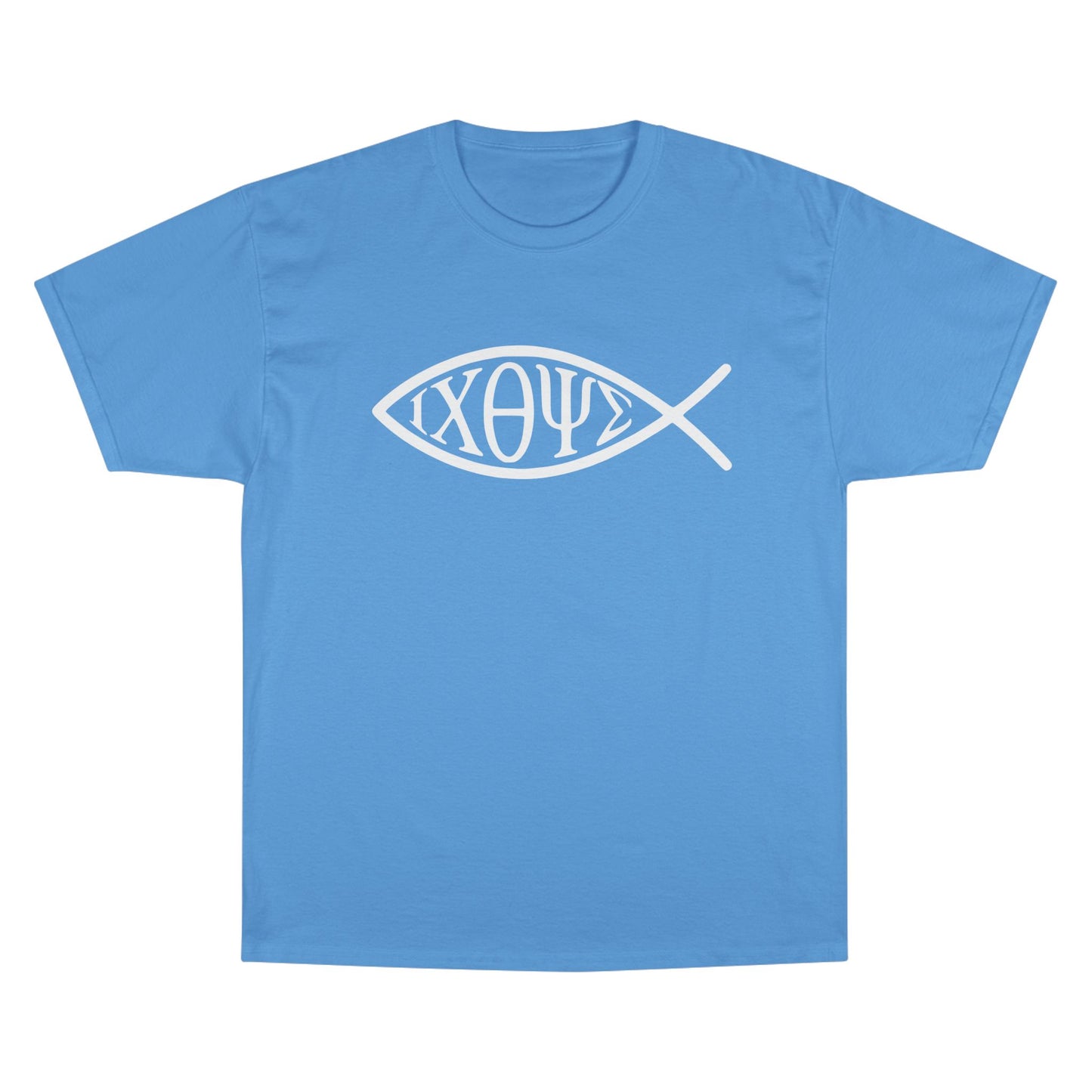 Ichthys: The Original Sign of Faith Under Fire ~ Champion T-Shirt