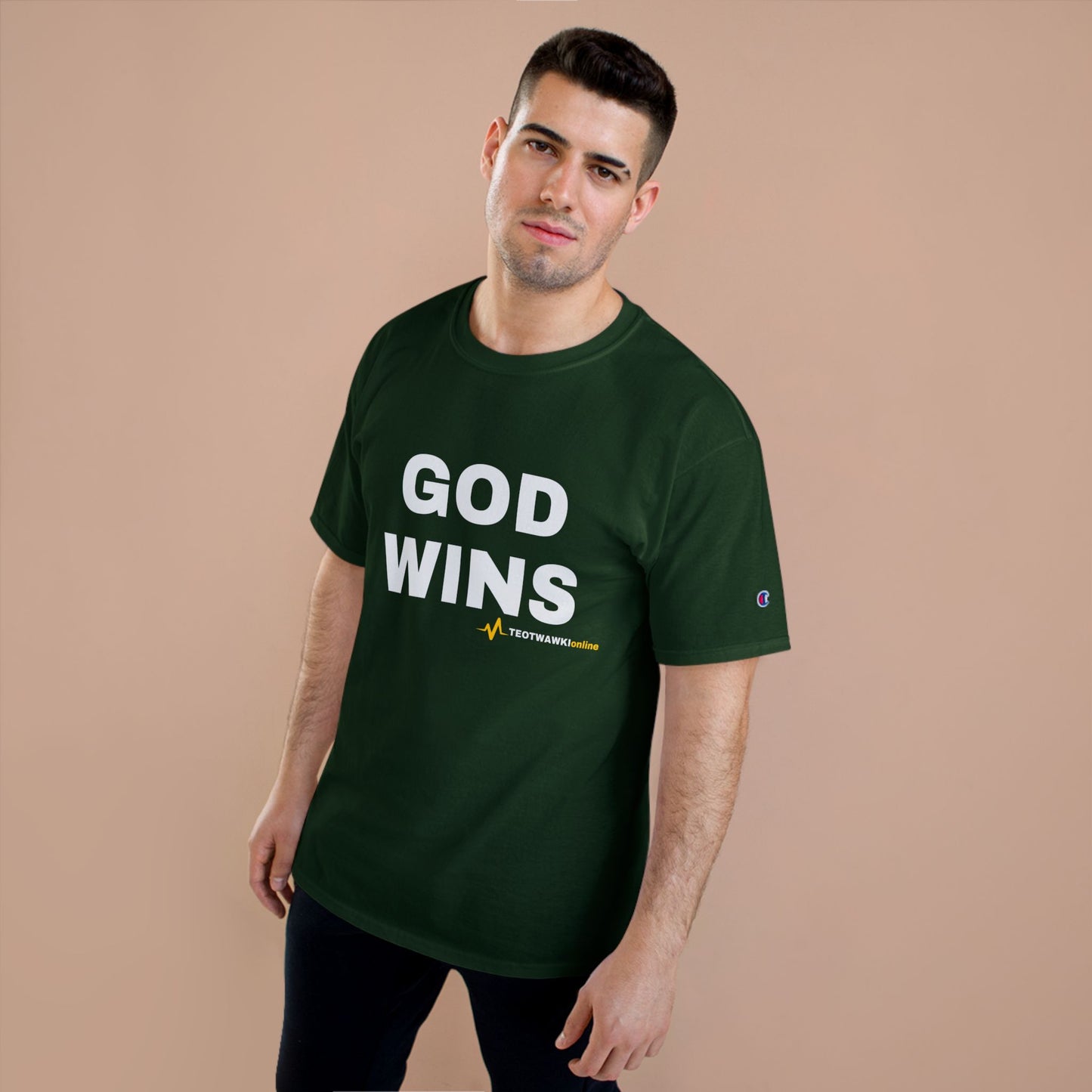 GOD WINS – Champion® T-Shirt