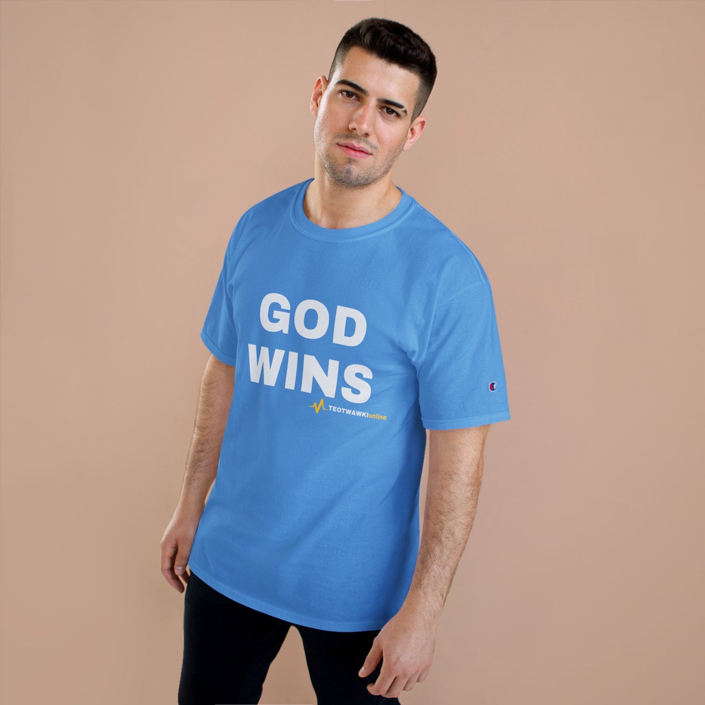 GOD WINS – Champion® T-Shirt