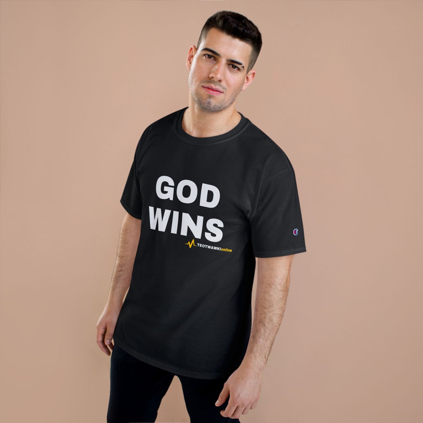 GOD WINS – Champion® T-Shirt