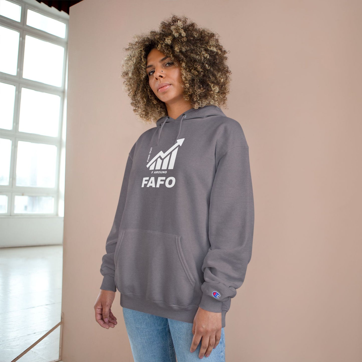 Champion® Hoodie — FAFO WARNING HOODIE