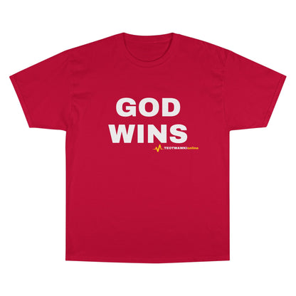 GOD WINS – Champion® T-Shirt