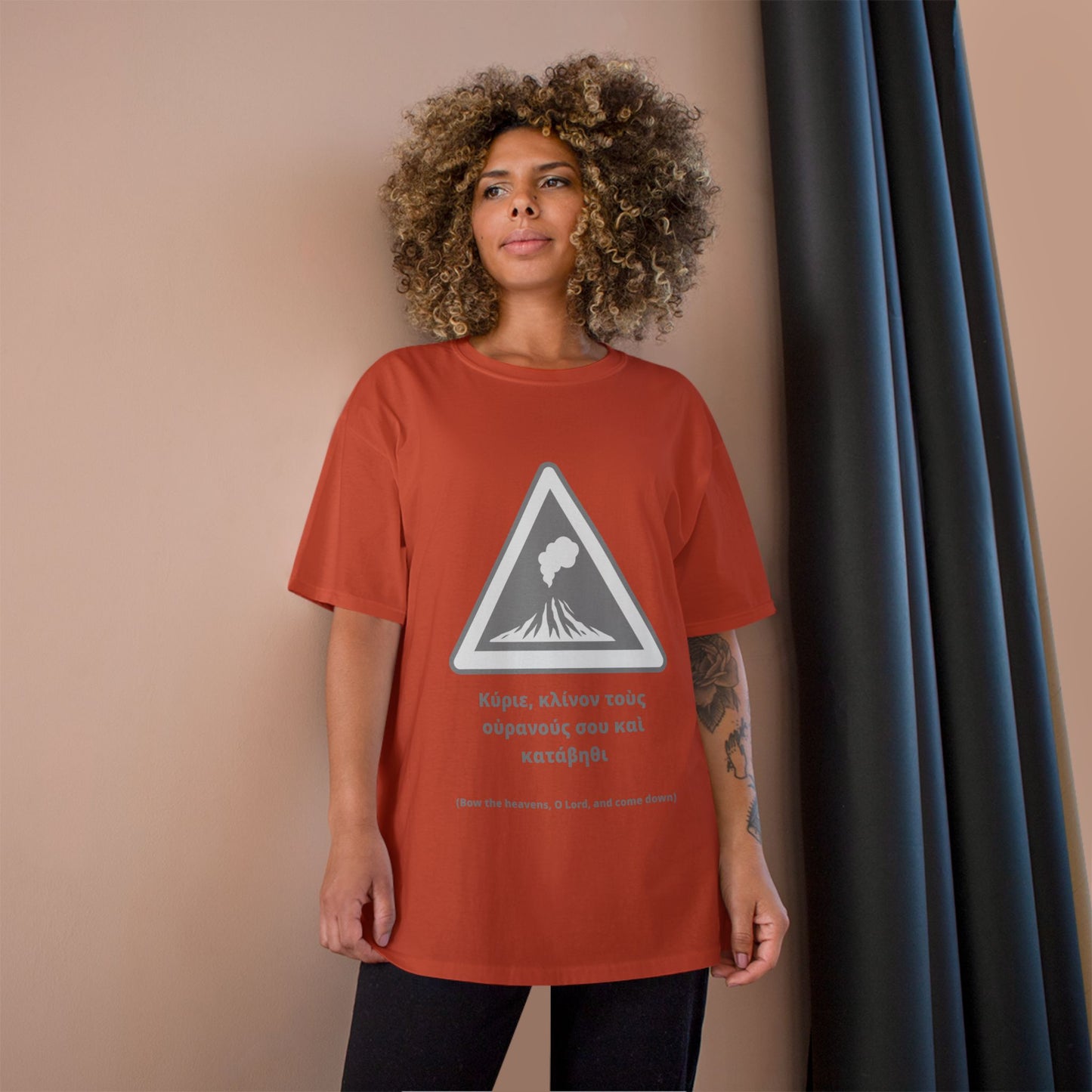 "Bow the Heavens" – Psalm 144:5 Champion® Tee