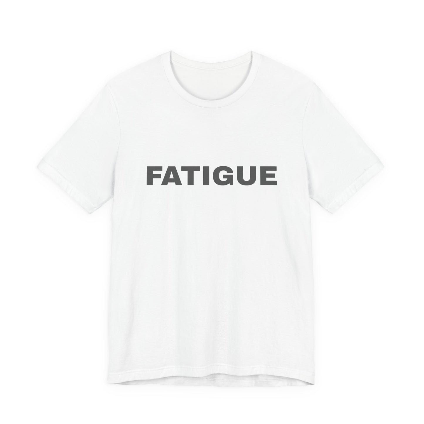 FATIGUE Tee — Minimalist Bold Text T-Shirt (Black & Brown Editions)