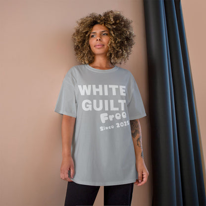 T-Shirt — "WHITE GUILT Free Since 2025" Graphic Tee