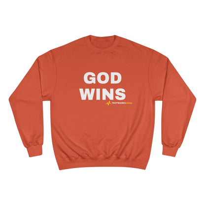 GOD WINS – Champion® Crewneck Sweatshirt