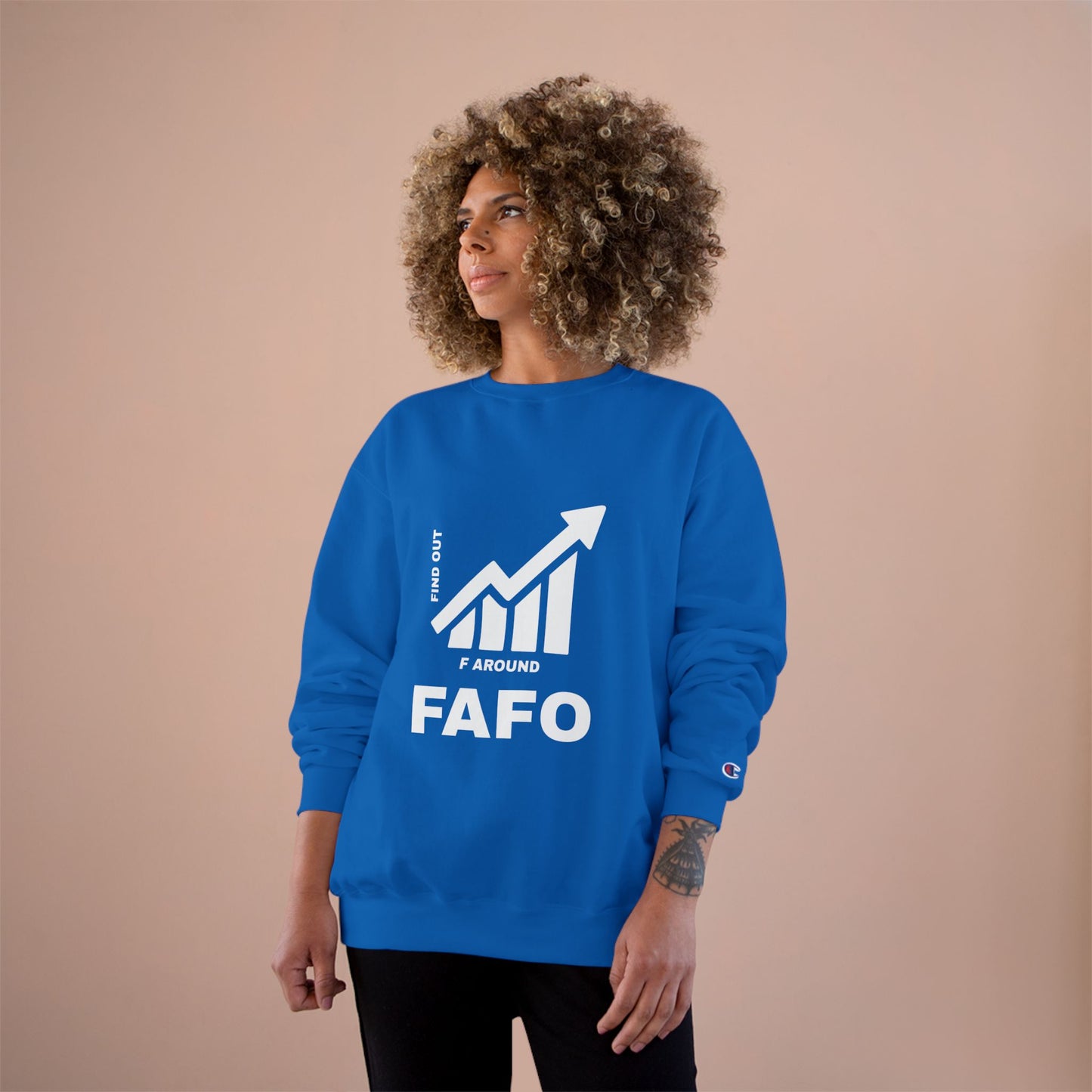 Champion® Sweatshirt — FAFO WARNING CREW