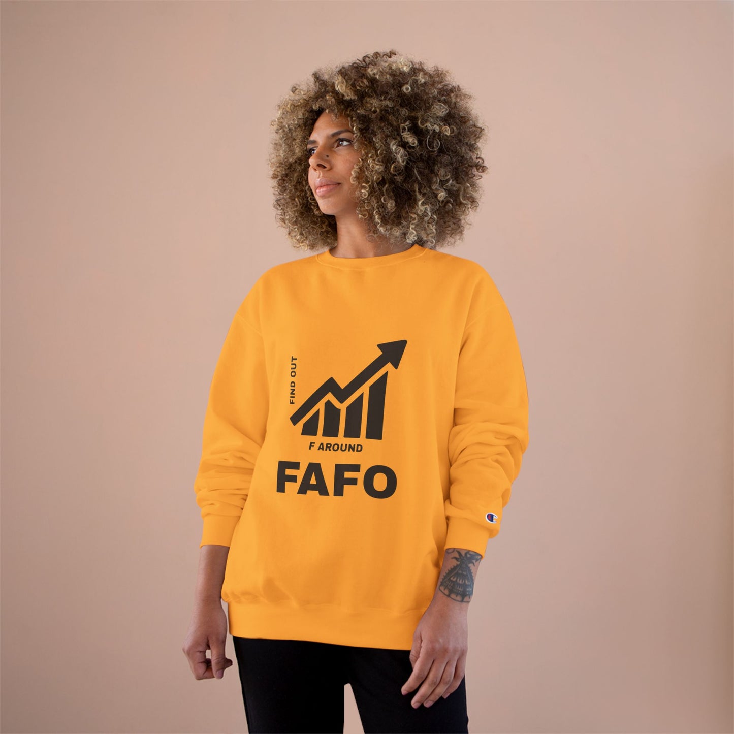 Champion® Sweatshirt — FAFO WARNING CREW