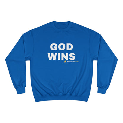 GOD WINS – Champion® Crewneck Sweatshirt
