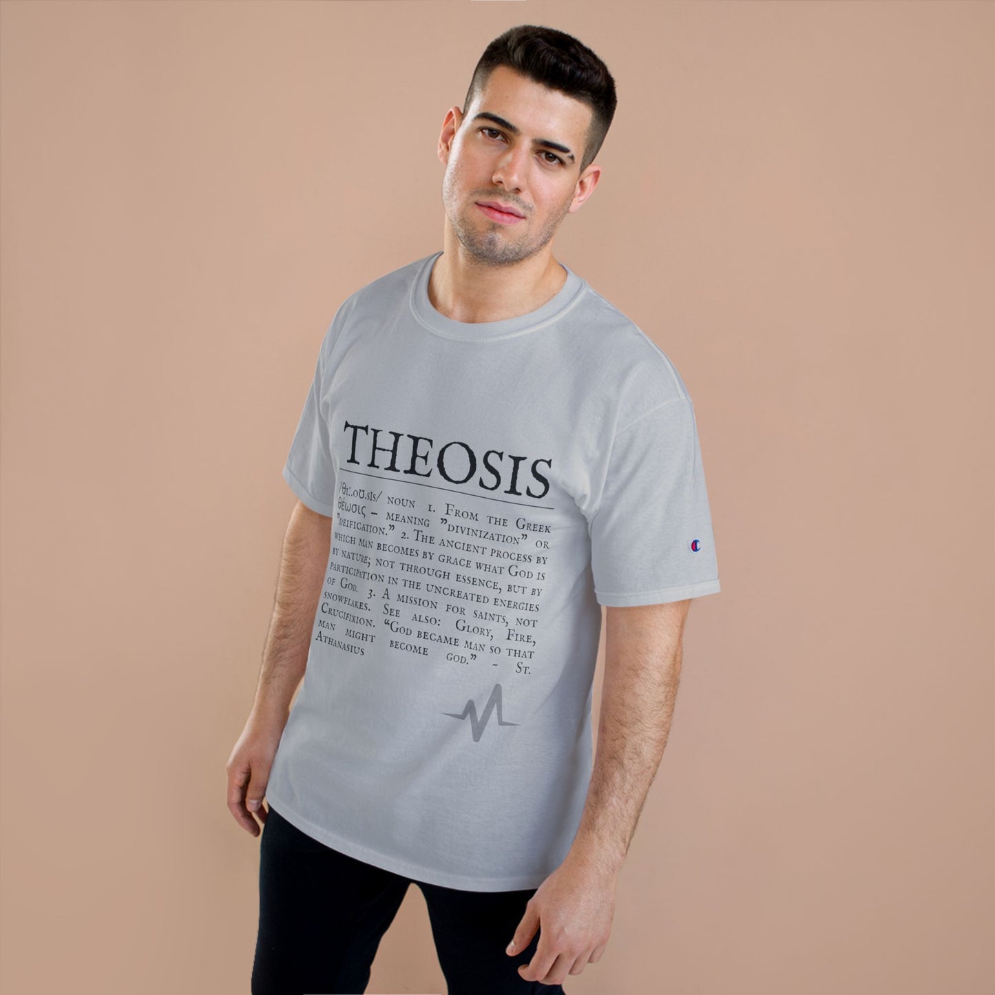 Philosophical Theosis Champion T-Shirt | Spiritual Definition Tee