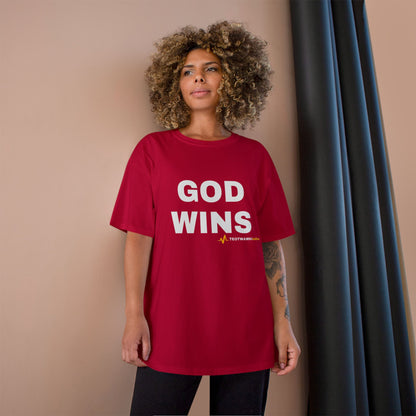 GOD WINS – Champion® T-Shirt