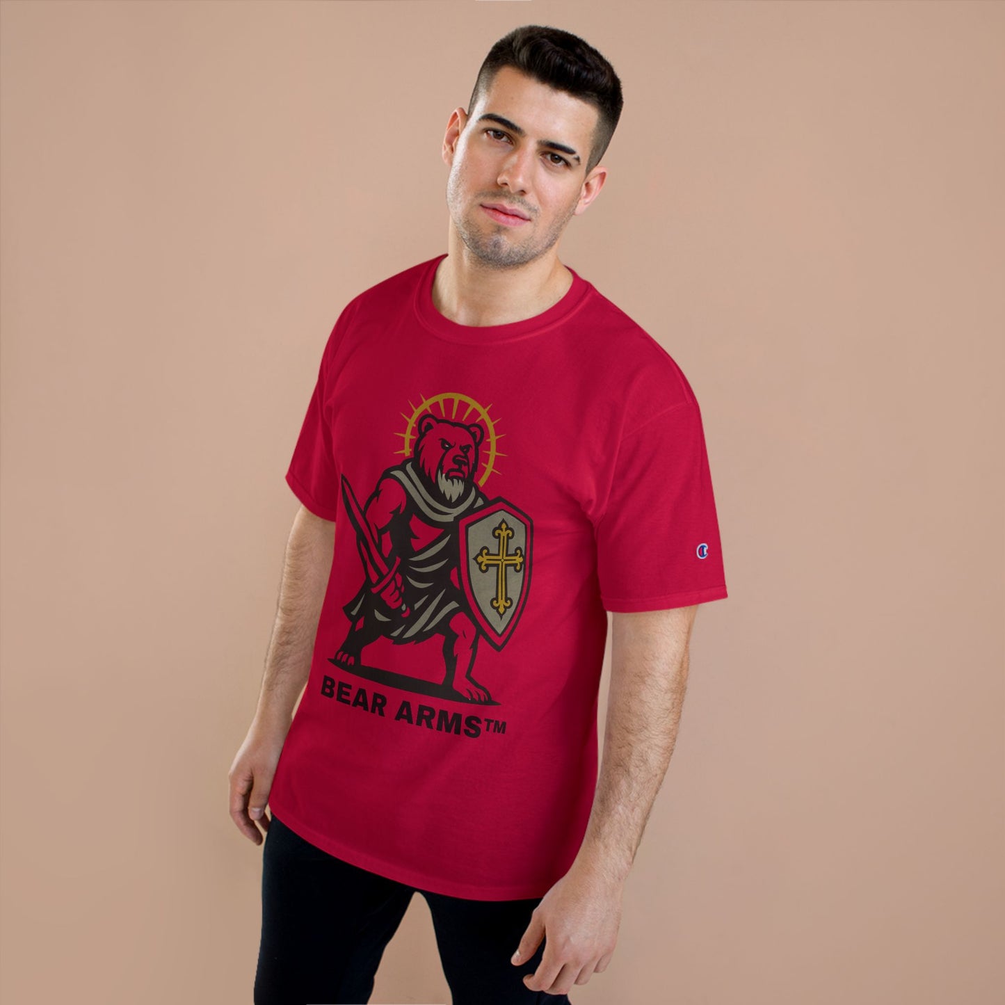 BEAR ARMS™ – BRUTUS THE CRUSADER DEFENDER (CHAMPION™ TEE)
