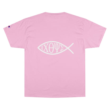 Ichthys: The Original Sign of Faith Under Fire ~ Champion T-Shirt