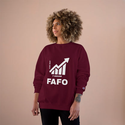 Champion® Sweatshirt — FAFO WARNING CREW