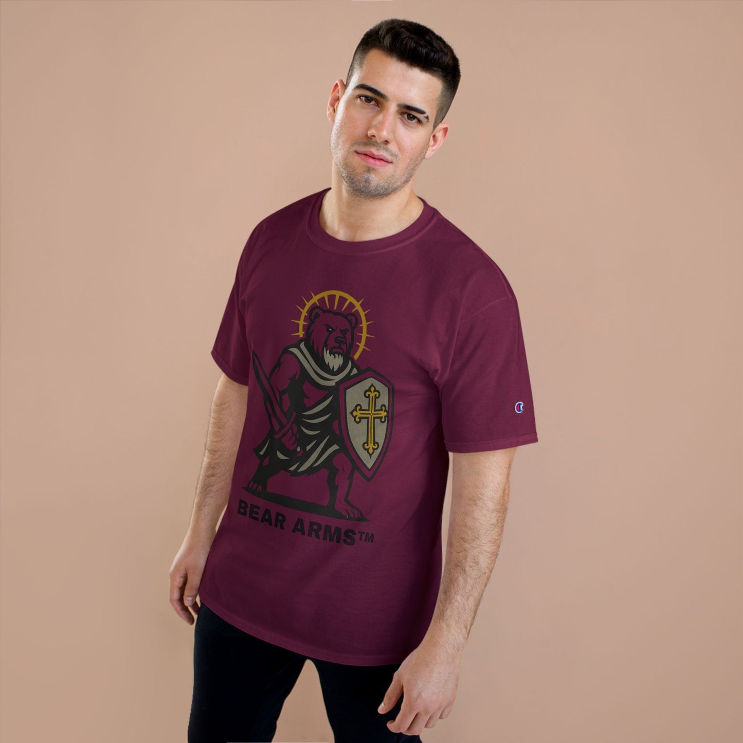 BEAR ARMS™ – BRUTUS THE CRUSADER DEFENDER (CHAMPION™ TEE)