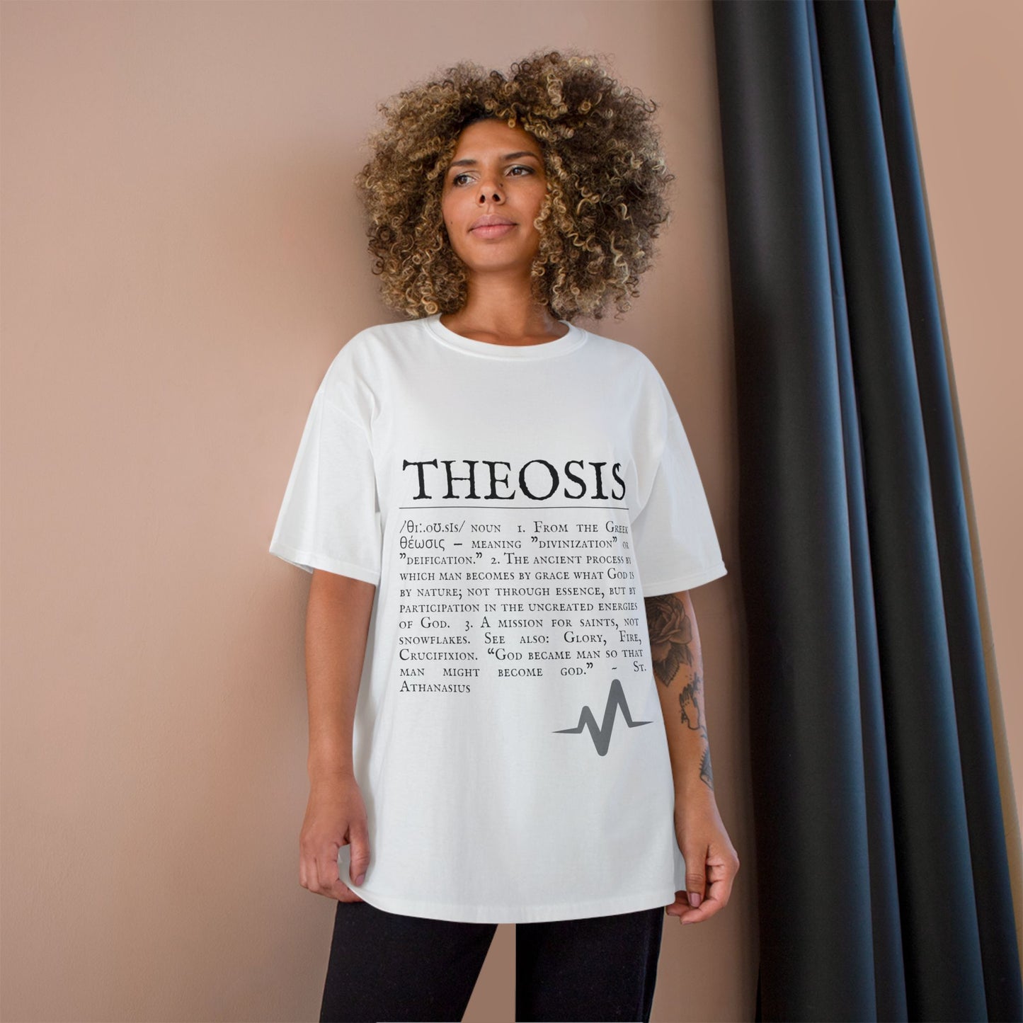 Philosophical Theosis Champion T-Shirt | Spiritual Definition Tee