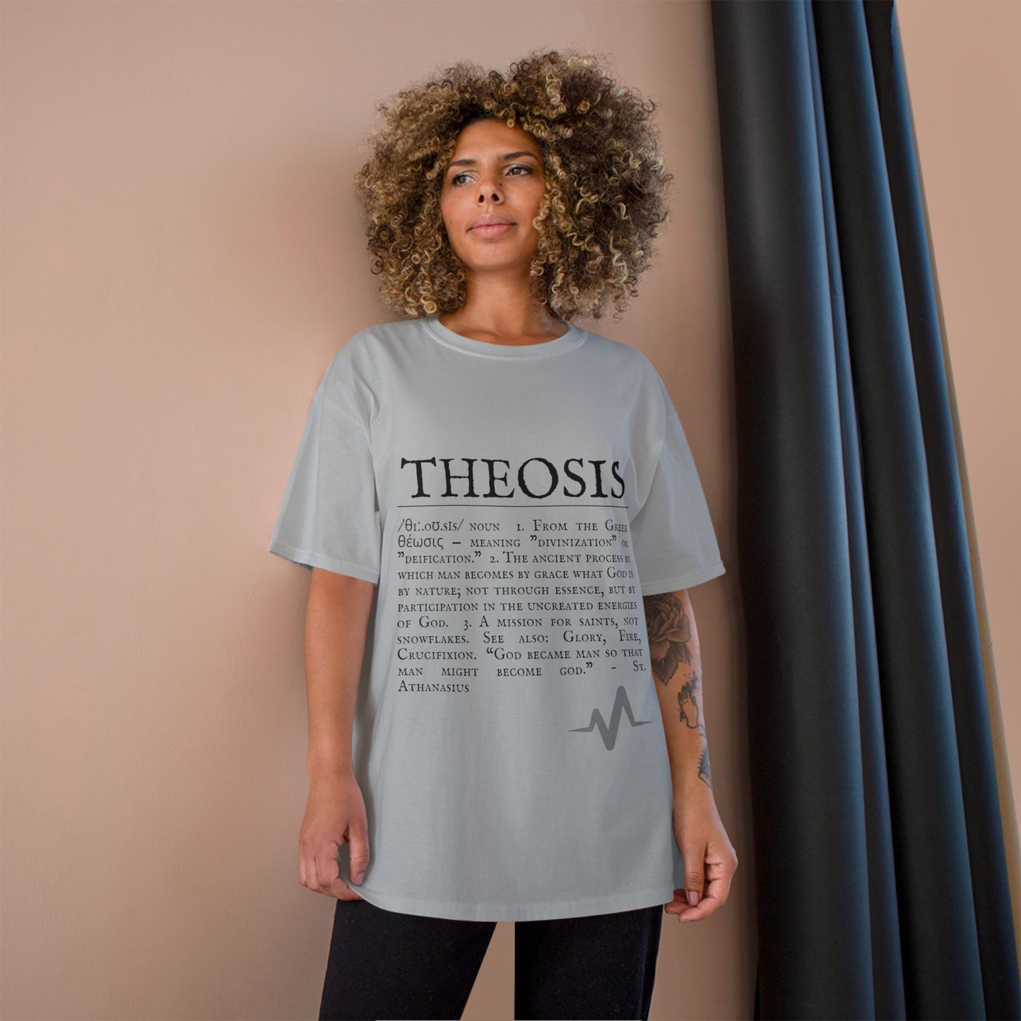 Philosophical Theosis Champion T-Shirt | Spiritual Definition Tee