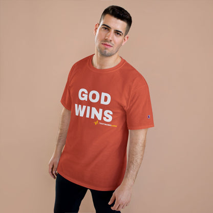 GOD WINS – Champion® T-Shirt