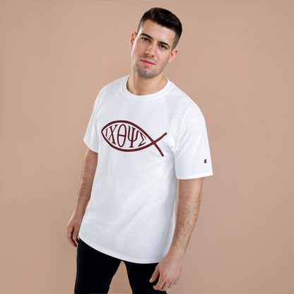 Ichthys: The Original Sign of Faith Under Fire ~ Champion T-Shirt