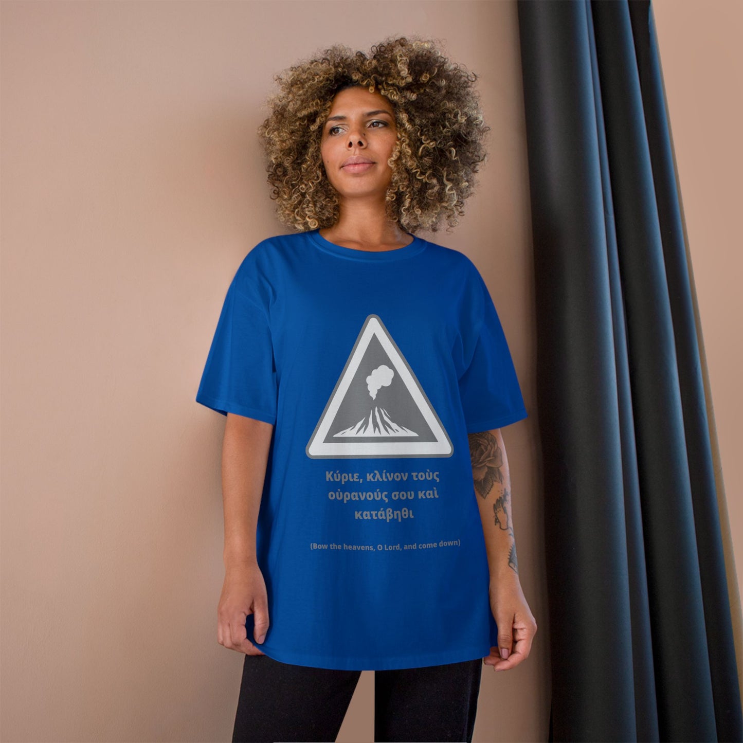 "Bow the Heavens" – Psalm 144:5 Champion® Tee