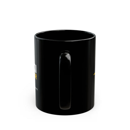 Survival Theme Black Mug - End of the World Gear, Gift for Preppers, Unique Coffee Cup, Camp Mug, Apocalypse Mug