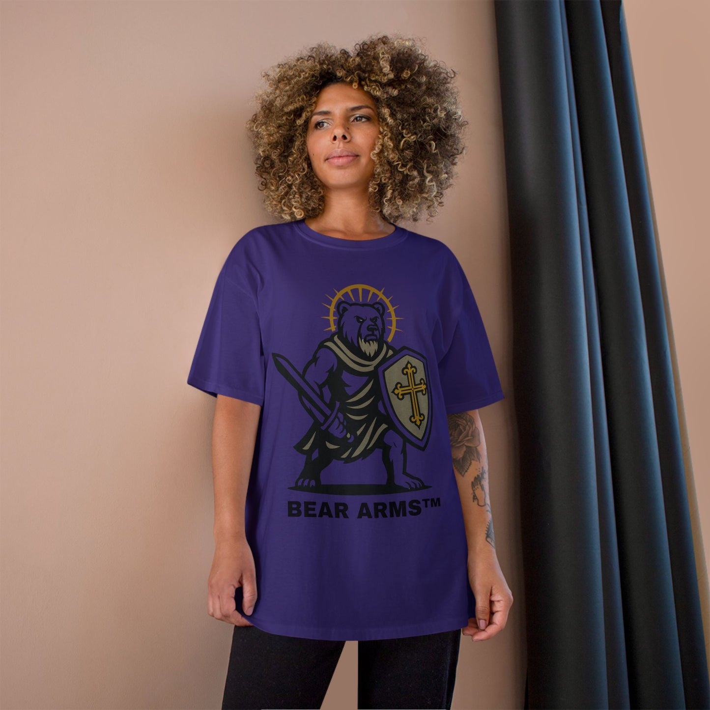 BEAR ARMS™ – BRUTUS THE CRUSADER DEFENDER (CHAMPION™ TEE)