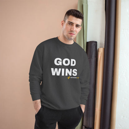GOD WINS – Champion® Crewneck Sweatshirt