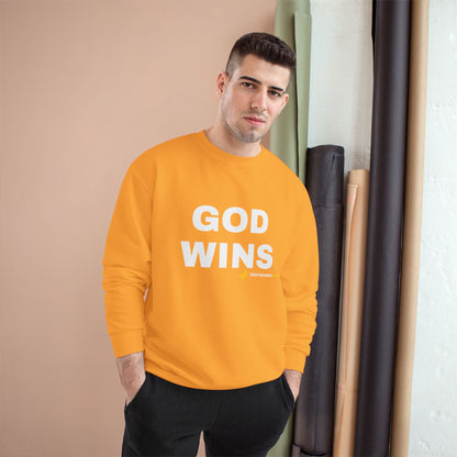 GOD WINS – Champion® Crewneck Sweatshirt