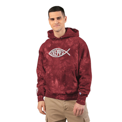 Champion® Reverse Weave® Tie-Dye Hoodie — ICHTHYS (If You Know, You Know)