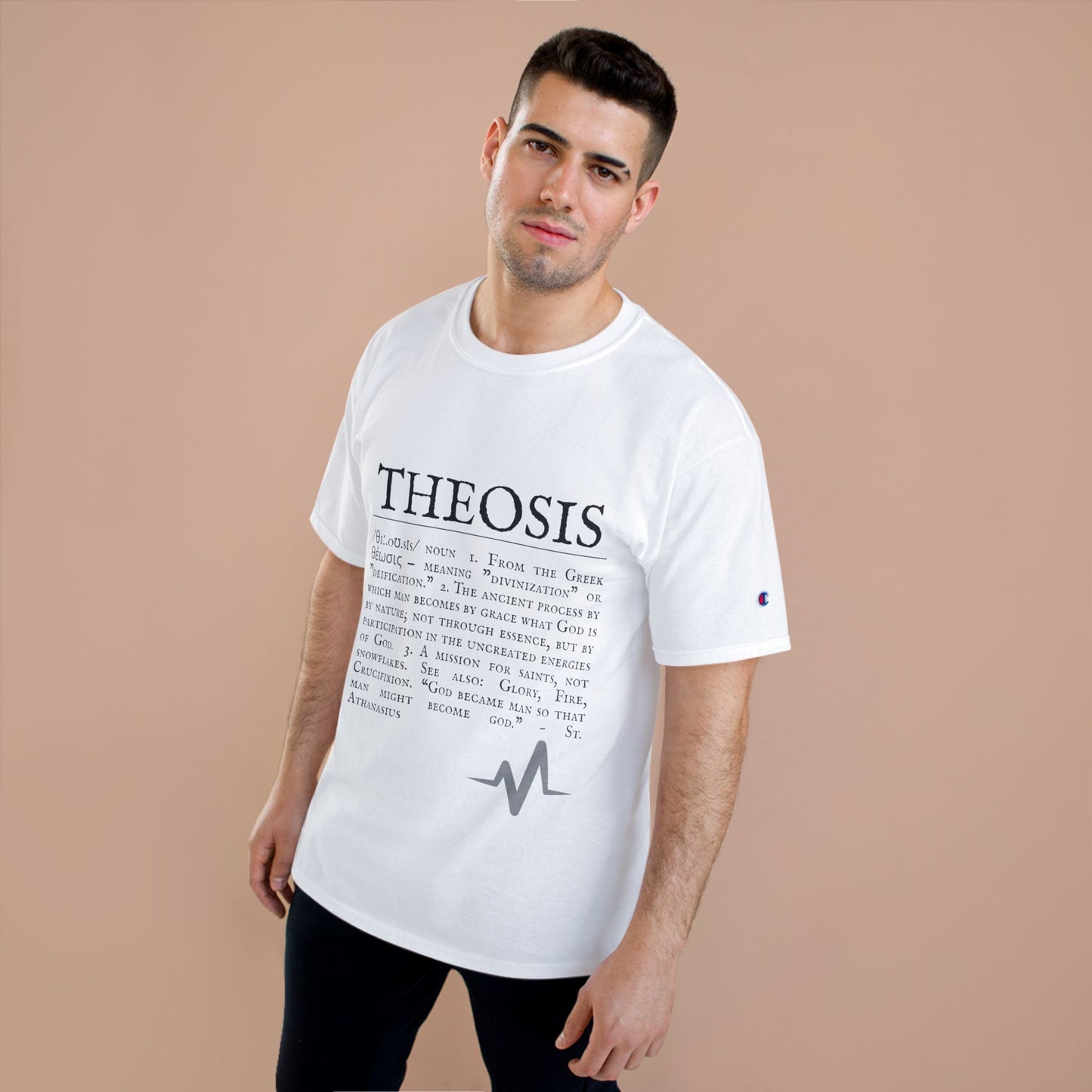 Philosophical Theosis Champion T-Shirt | Spiritual Definition Tee