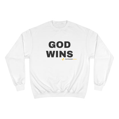 GOD WINS – Champion® Crewneck Sweatshirt