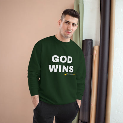 GOD WINS – Champion® Crewneck Sweatshirt