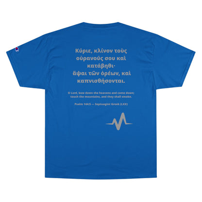 "Bow the Heavens" – Psalm 144:5 Champion® Tee